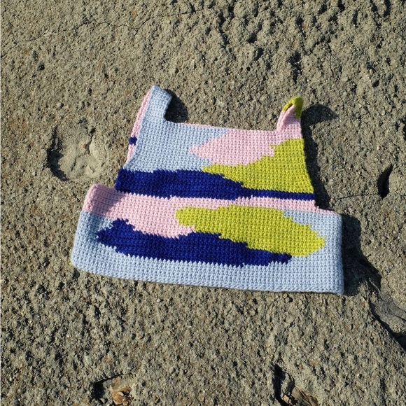 Saba McCoy Terrain Vest #13 Knit Top One-of-One Size L - Picture 2 of 5